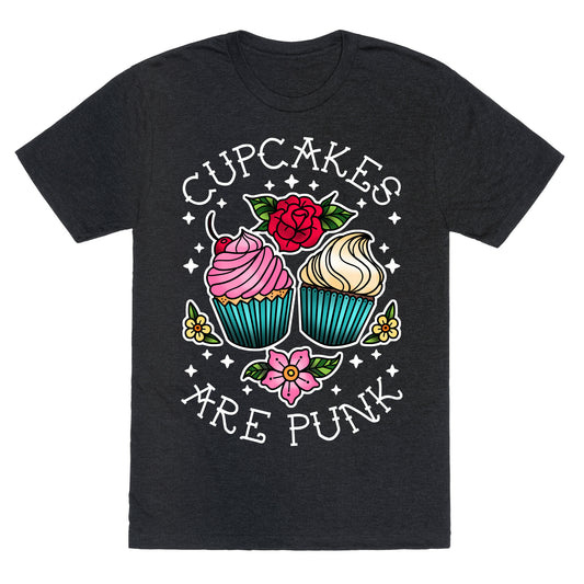 Cupcakes Are Punk Unisex Triblend Tee