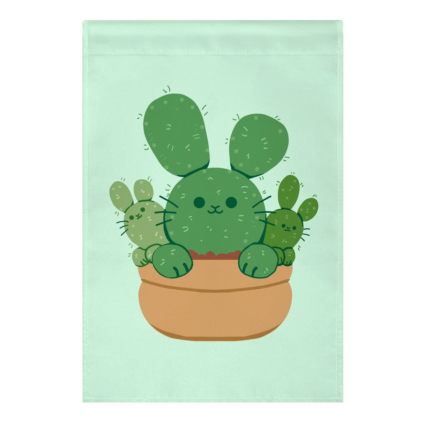 Bunny Ear Cactus Garden Flag