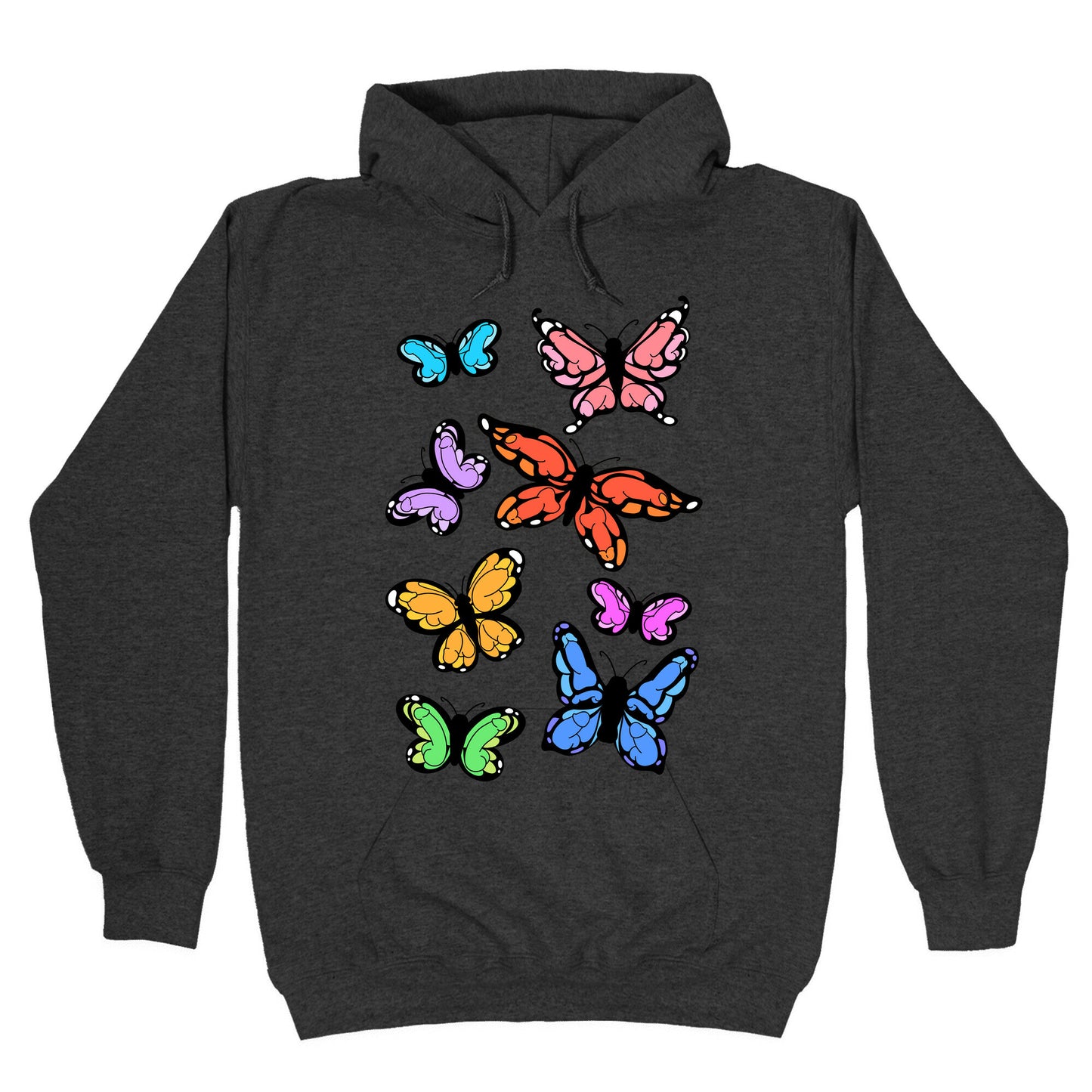 Hidden Penis Butterflies Pattern Hoodie