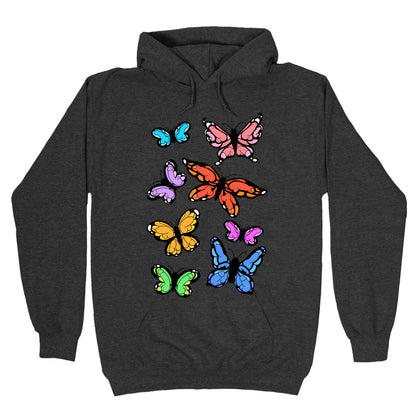 Hidden Penis Butterflies Pattern Hoodie
