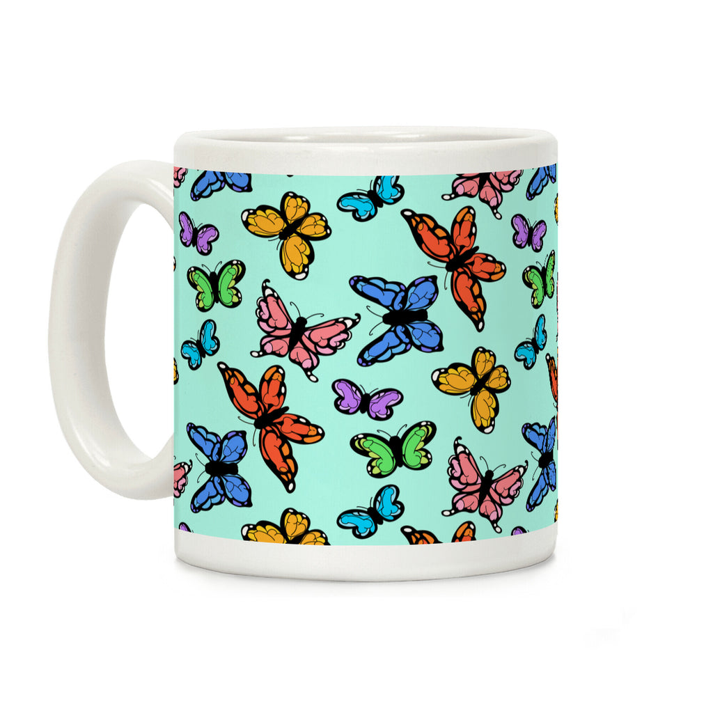 Hidden Penis Butterflies Pattern Coffee Mug