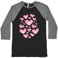 Penis Hearts Pattern Baseball Tee