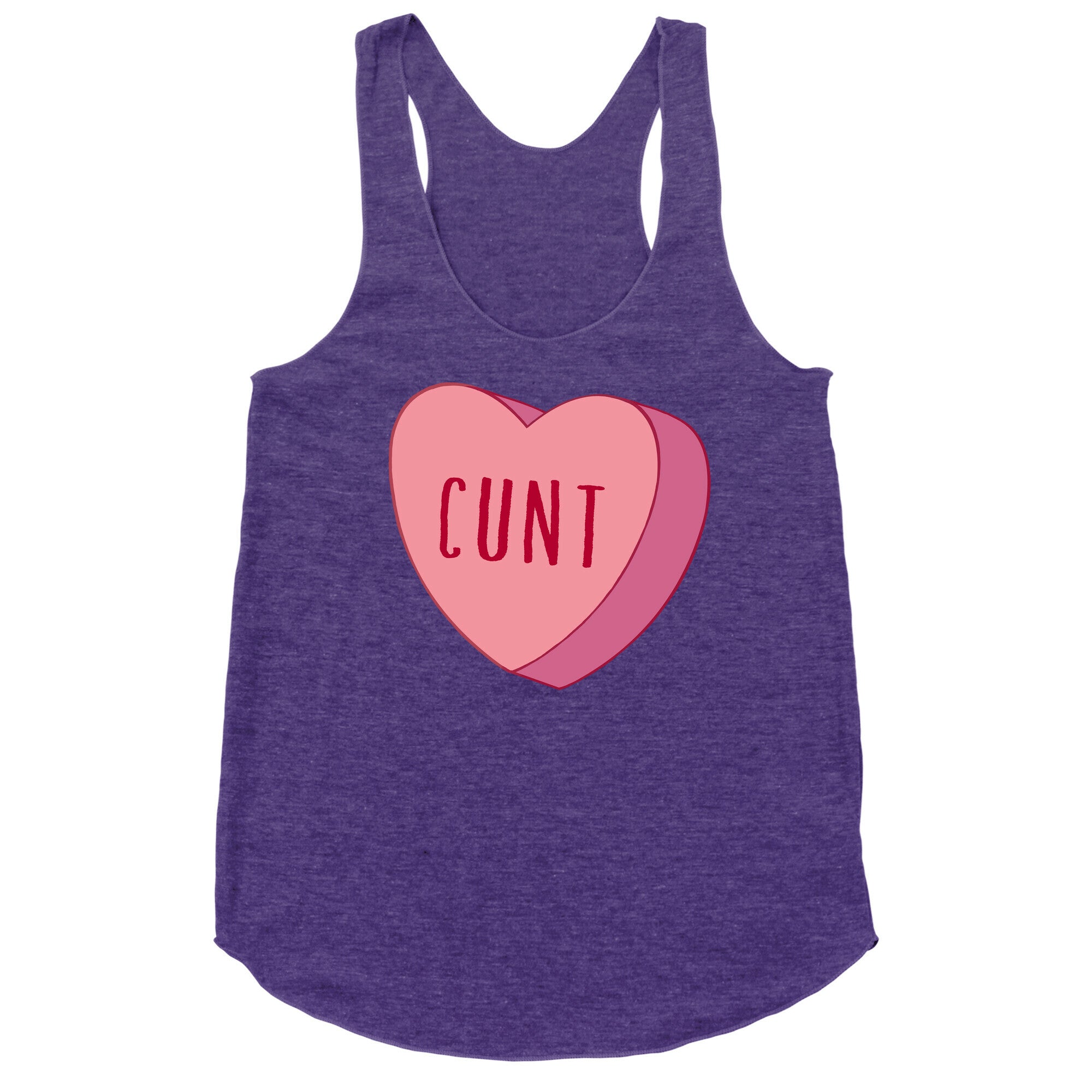 Cunt Candy Heart  Racerback Tank