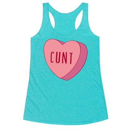 Cunt Candy Heart  Racerback Tank