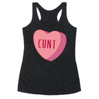 Cunt Candy Heart  Racerback Tank