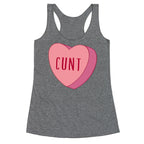 Cunt Candy Heart  Racerback Tank