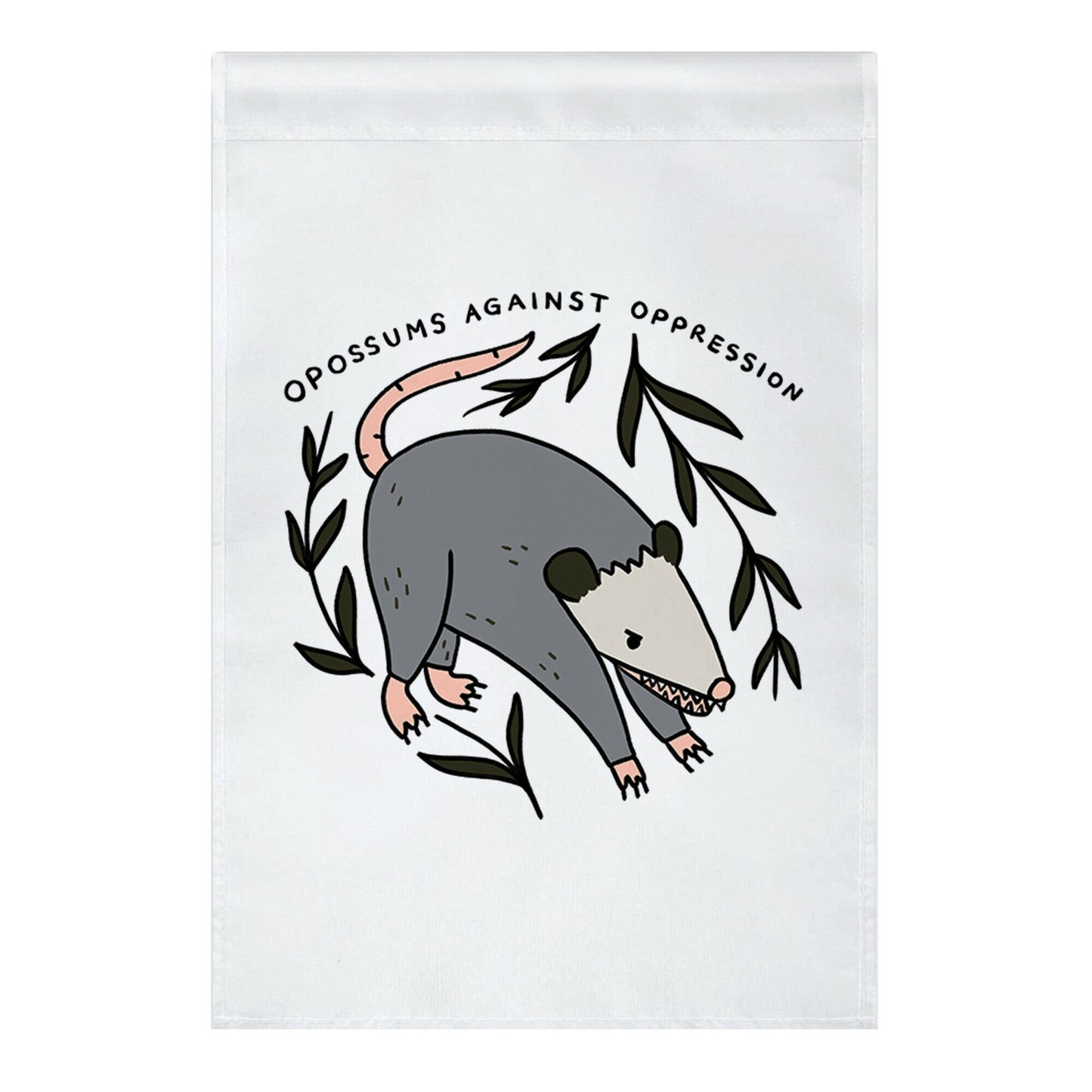 Opossums Against Oppression Garden Flag