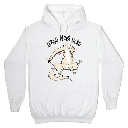 Derpy Dog Borzoi Lerng Ners Derg Hoodie