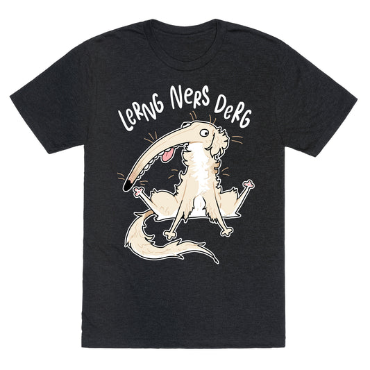 Derpy Dog Borzoi Lerng Ners Derg Unisex Triblend Tee