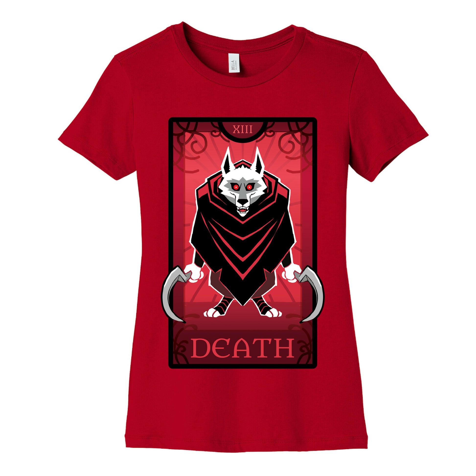 Death Wolf Tarot Women's Cotton Tee