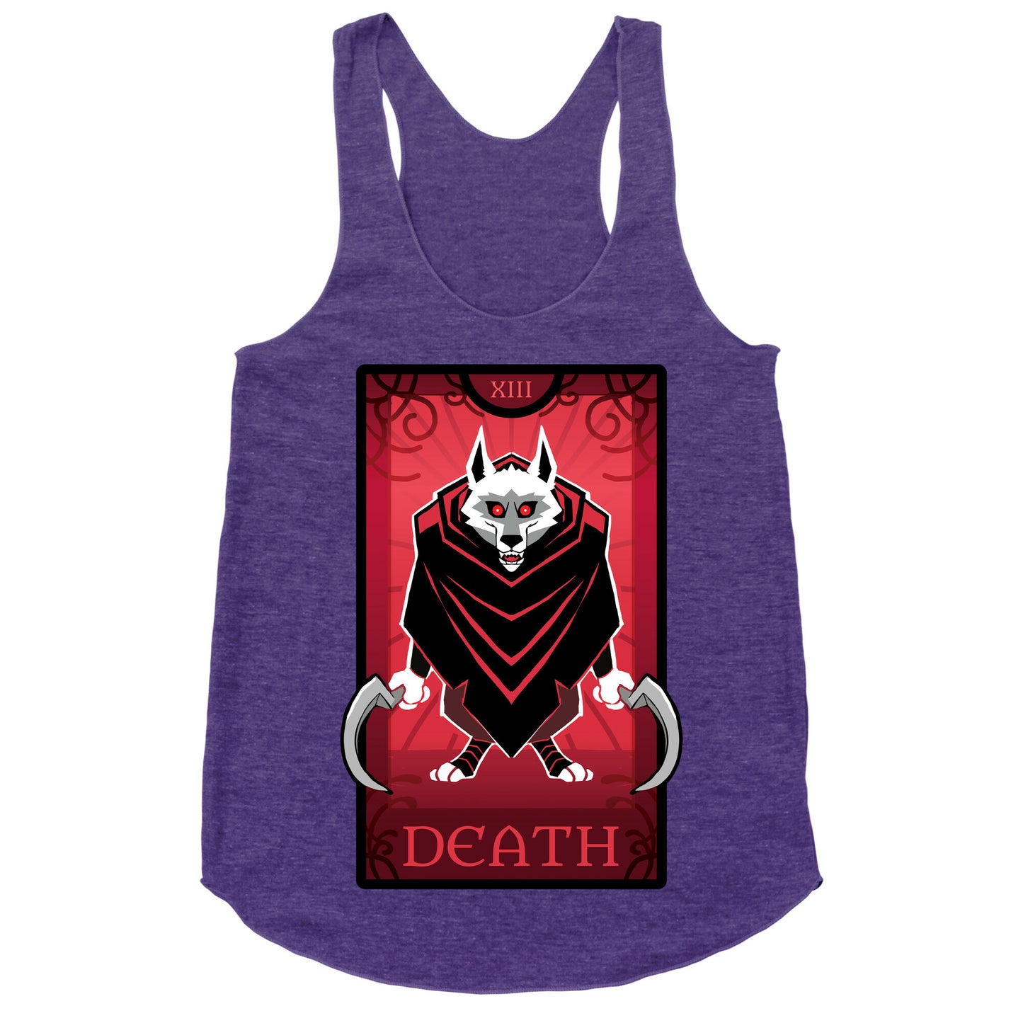 Death Wolf Tarot Racerback Tank
