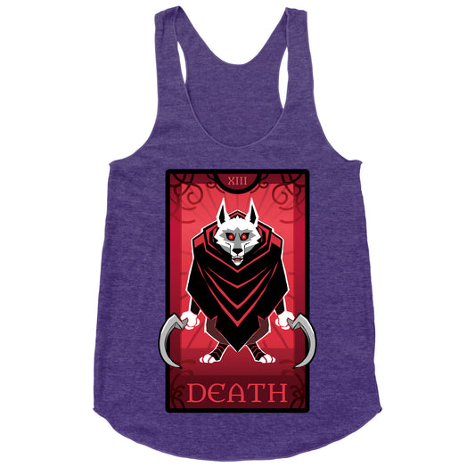Death Wolf Tarot Racerback Tank