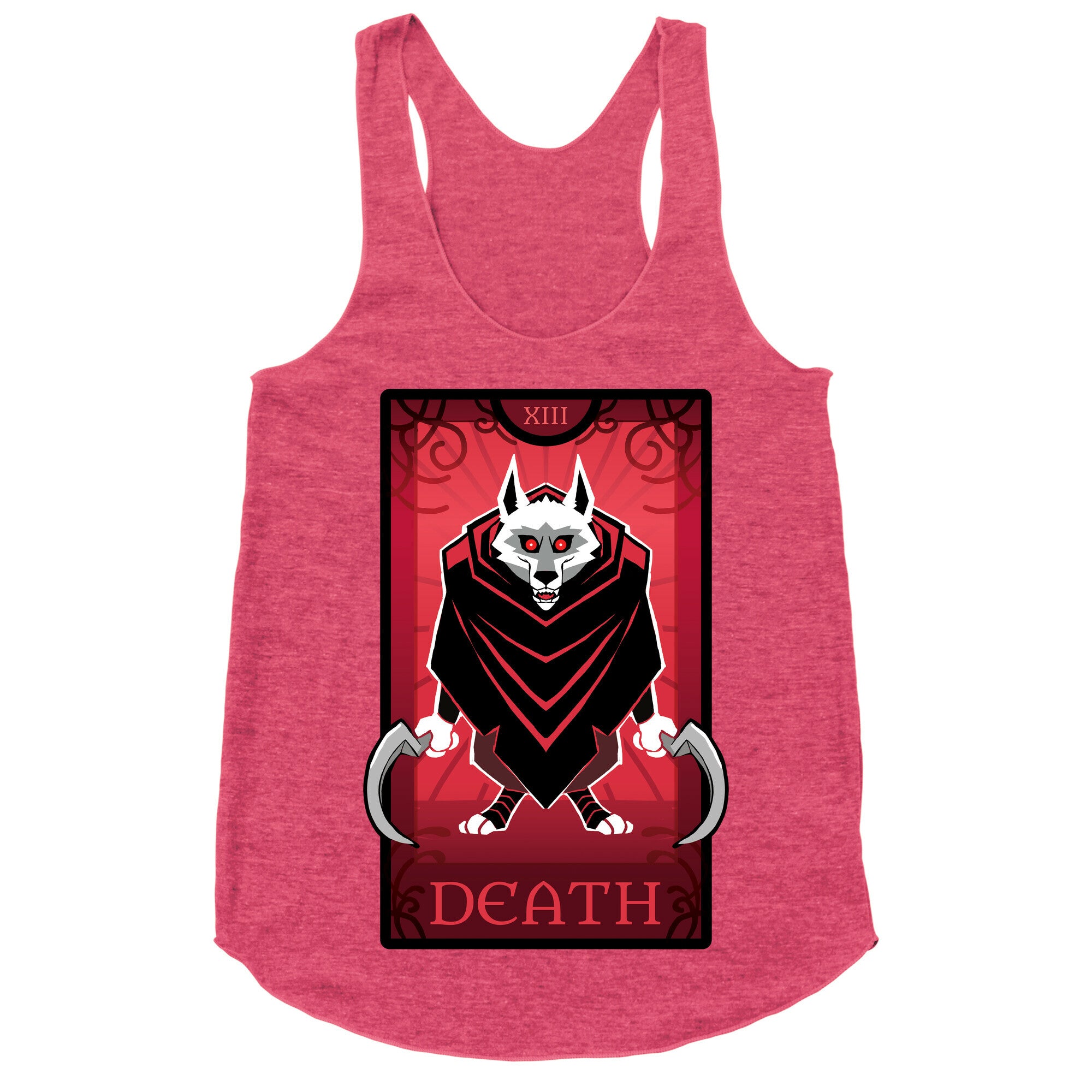 Death Wolf Tarot Racerback Tank