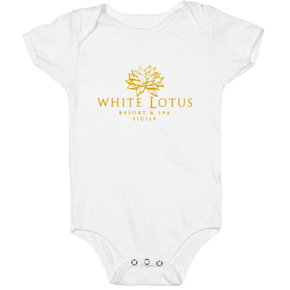 White Lotus Resort Baby One Piece