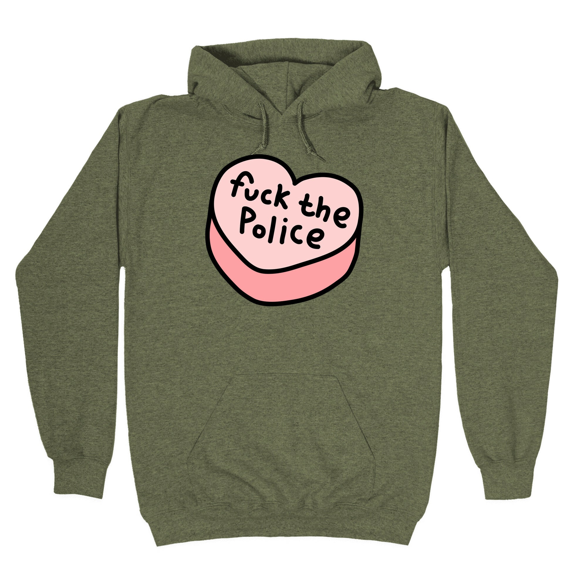 Fuck The Police Conversation Heart Hoodie