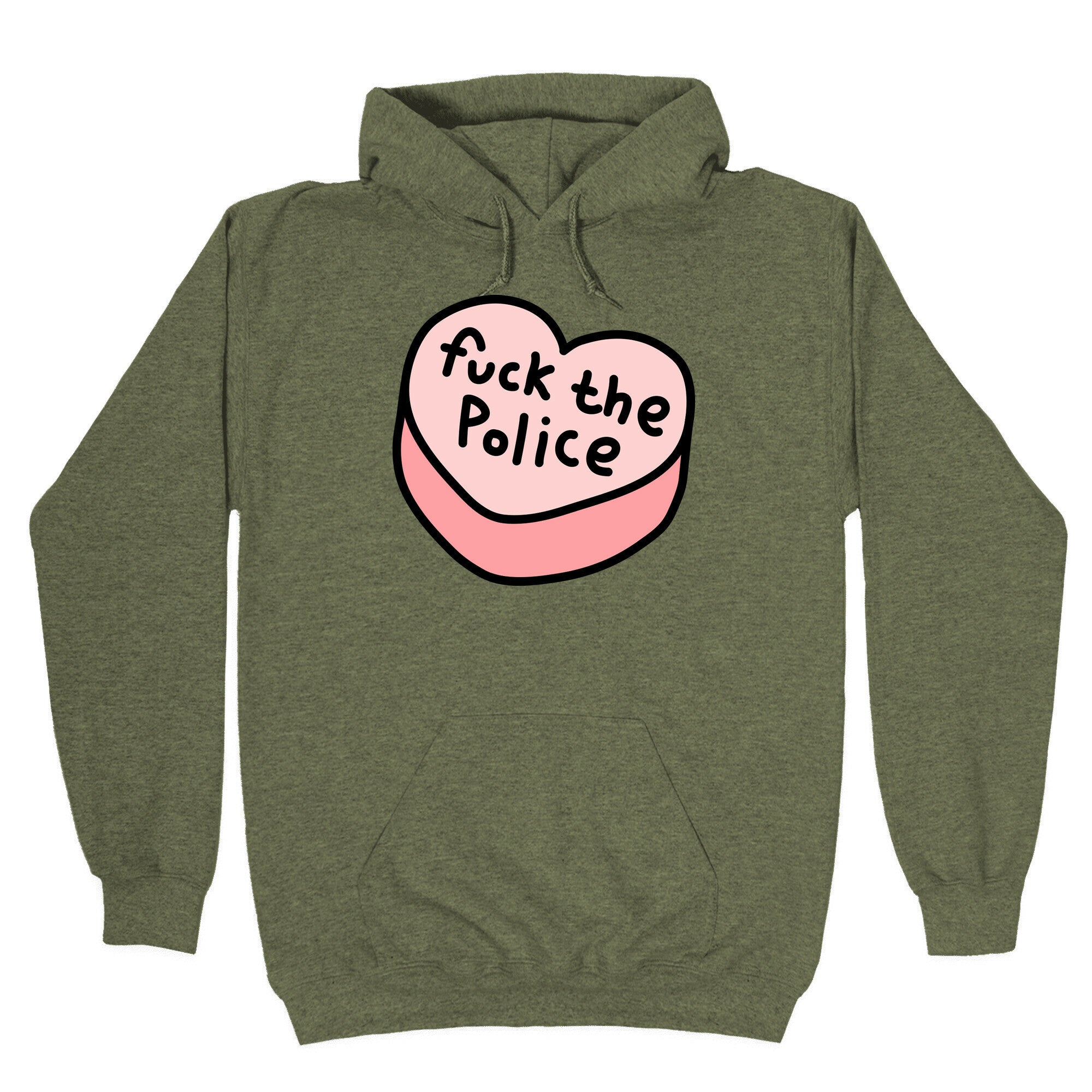 Fuck The Police Conversation Heart Hoodie