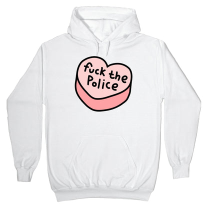 Fuck The Police Conversation Heart Hoodie