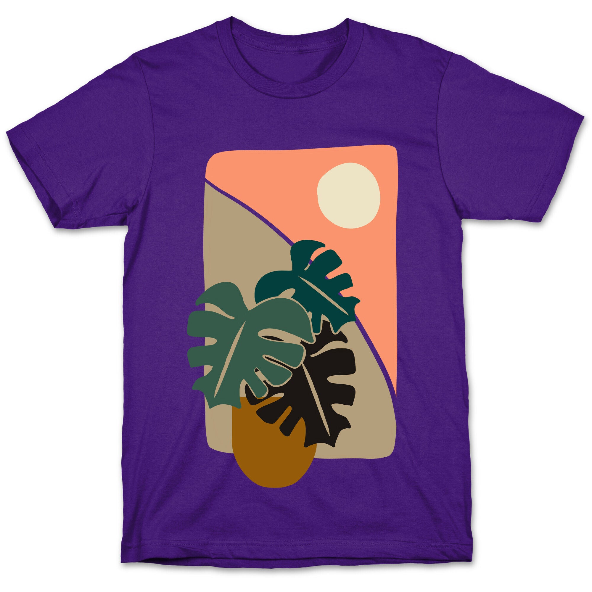 Minimalist Monstera Illustration T-Shirt