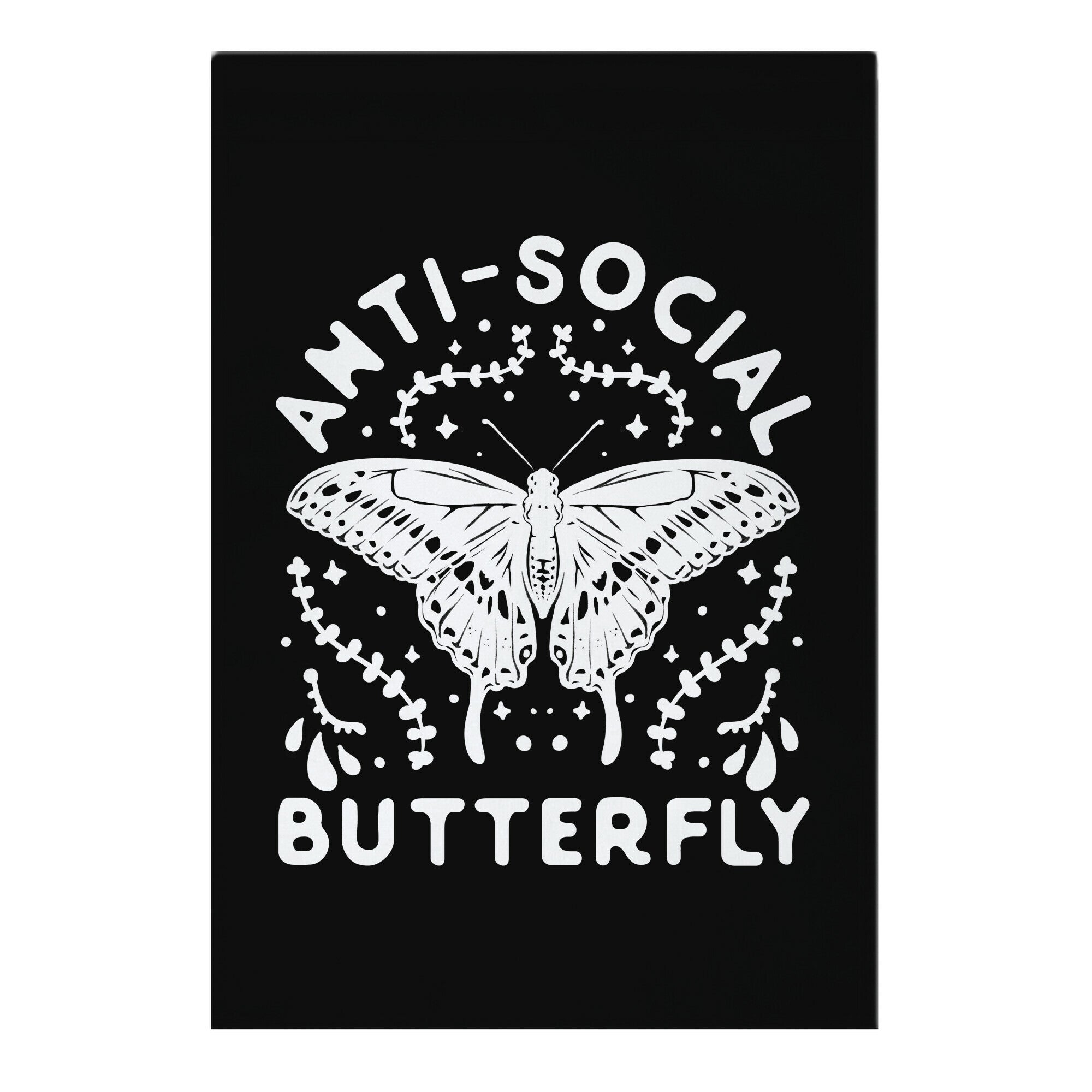 ANTI-SOCIAL BUTTERFLY Garden Flag