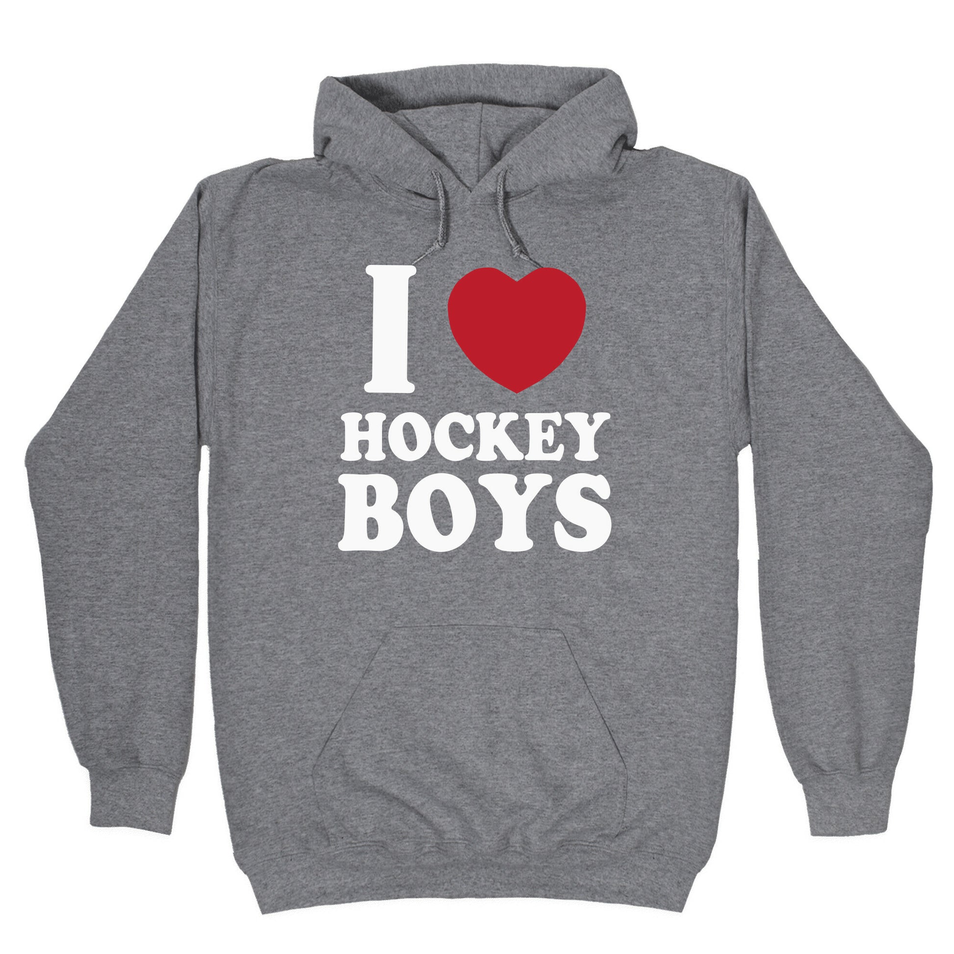 I Love Hockey Boys Hoodie