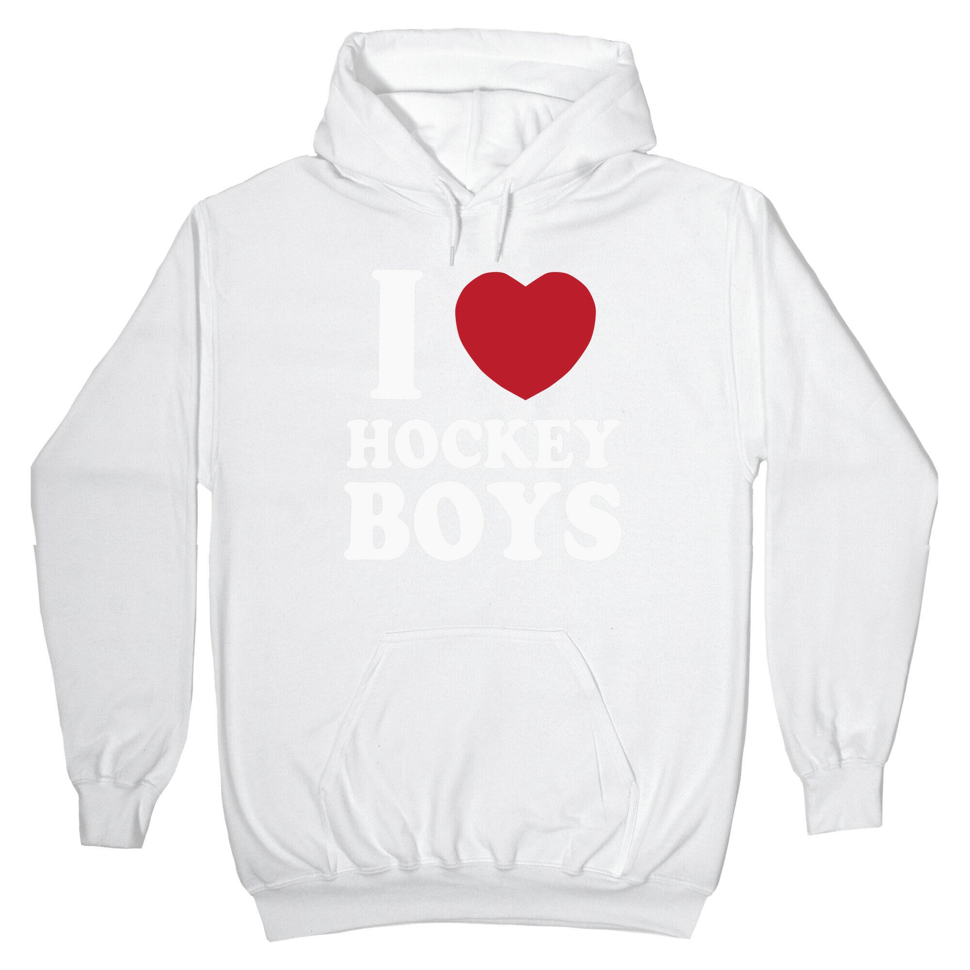 I Love Hockey Boys Hoodie