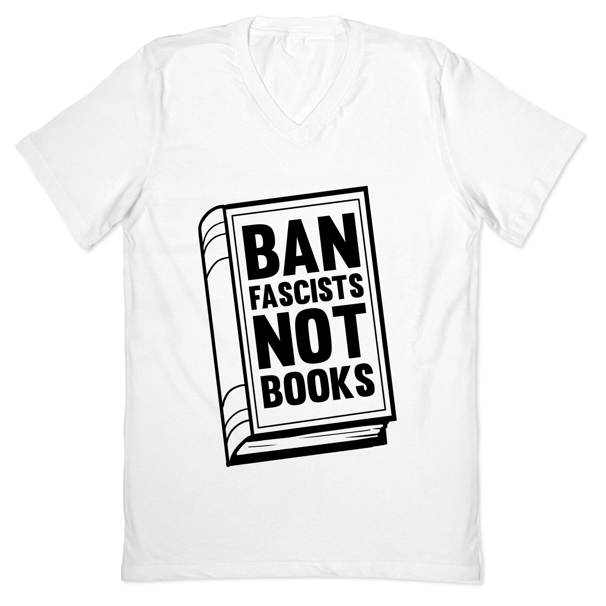 Ban Fascists Not Books V-Neck
