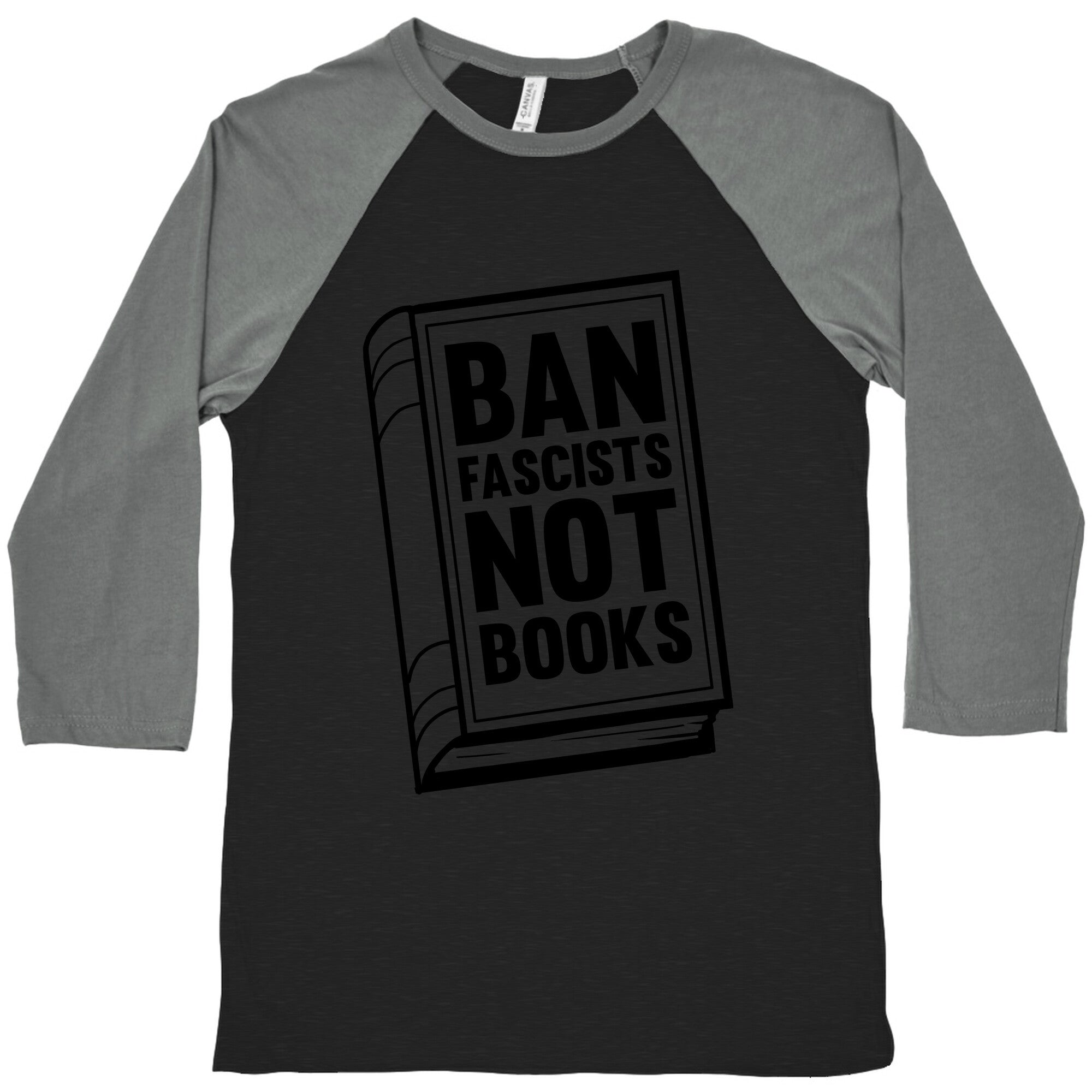 Ban Fascists Not Books Baseball Tee