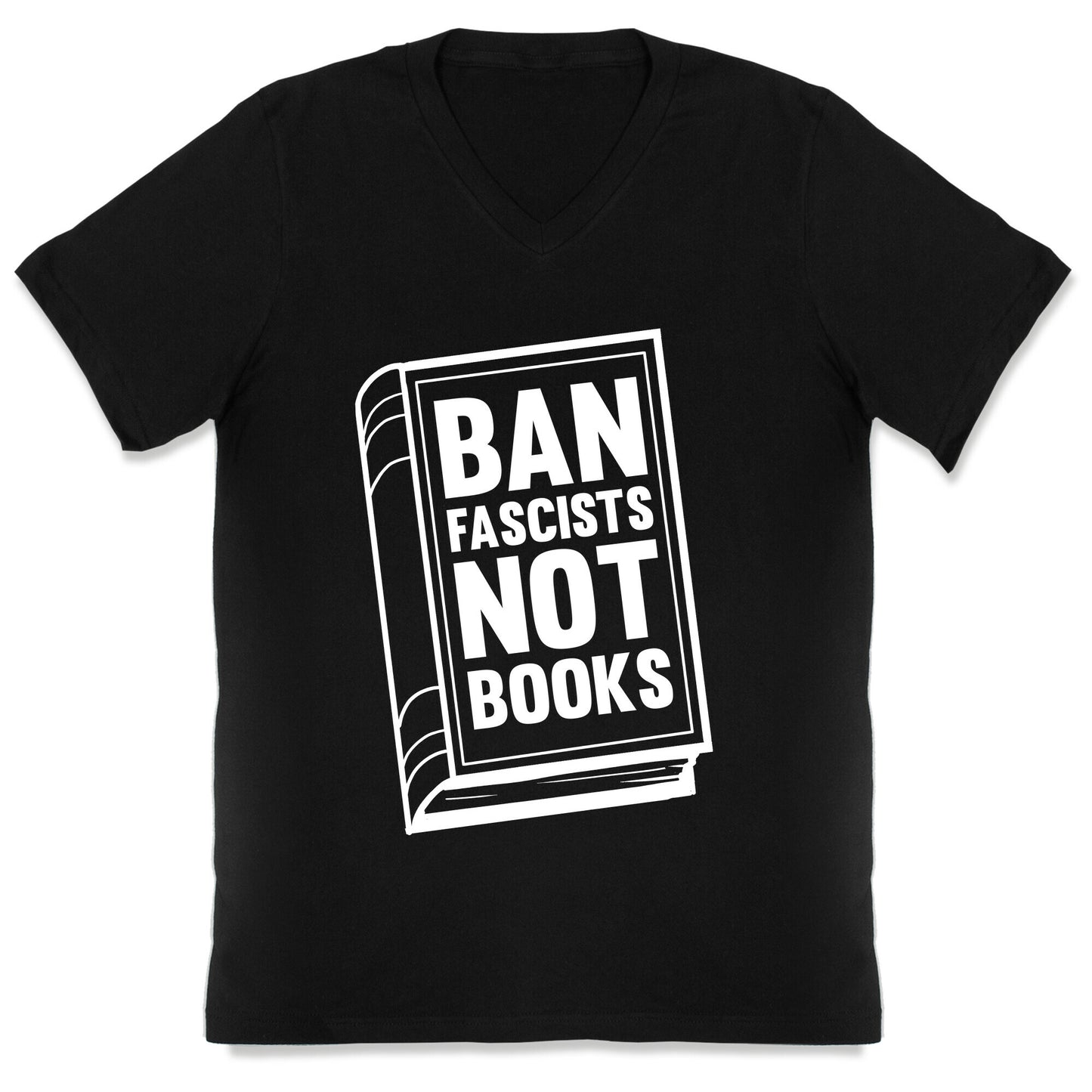 Ban Fascists Not Books V-Neck