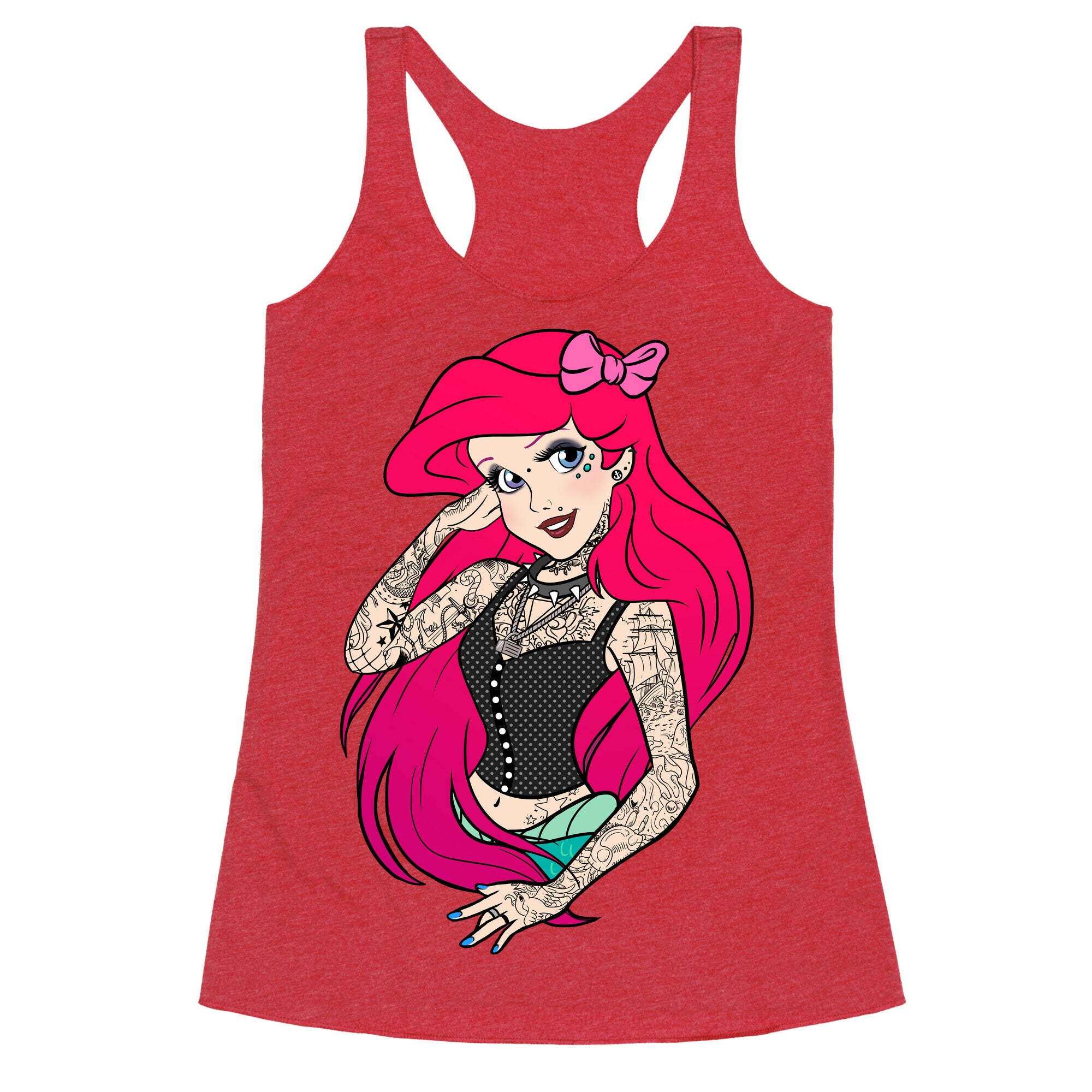 Punk Ariel Parody Racerback Tank