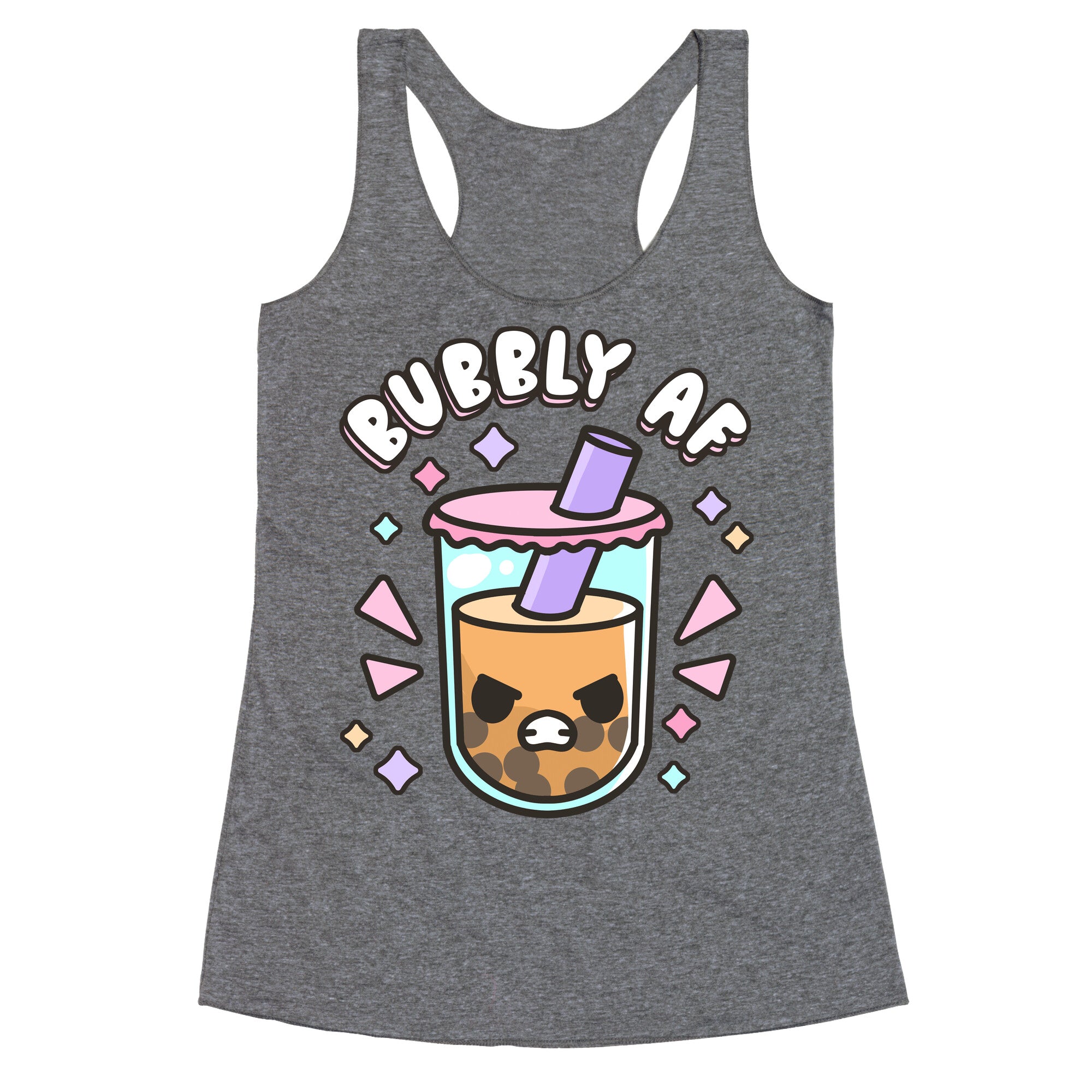 Bubbly Af Boba Racerback Tank