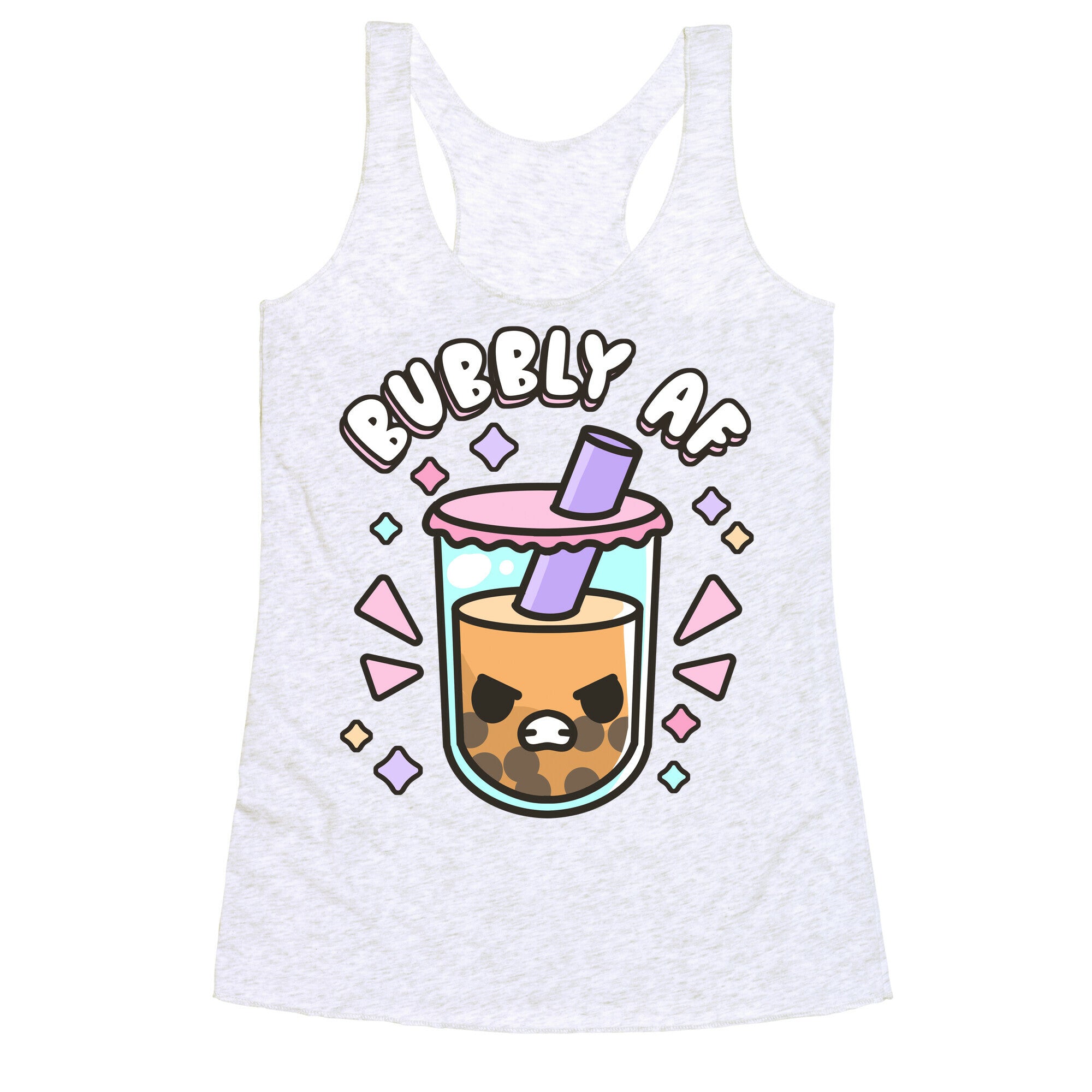 Bubbly Af Boba Racerback Tank