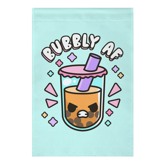 Bubbly Af Boba Garden Flag