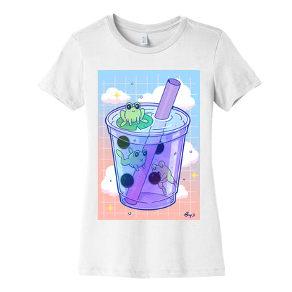 Kawaii Boba Frogs Women's Cotton Tee
