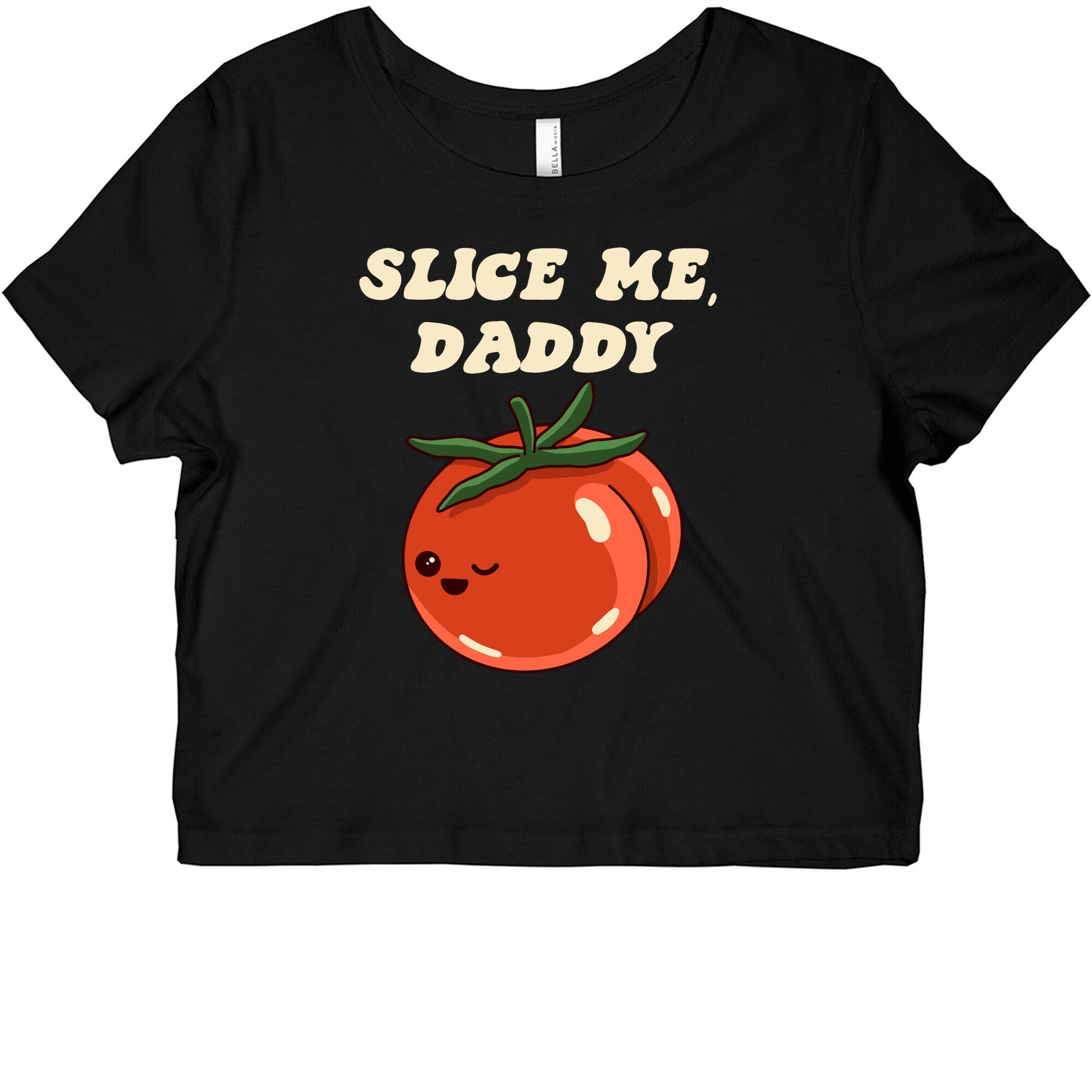 Slice Me Daddy Tomato Graphic Baby Tee
