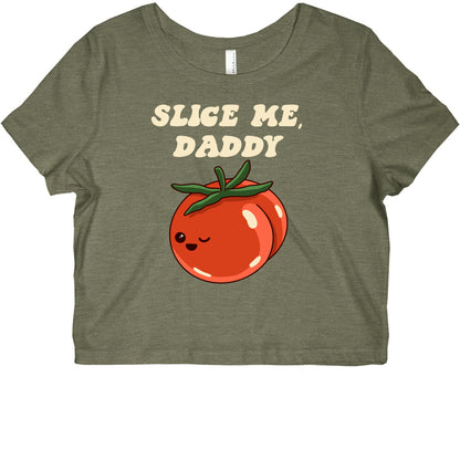 Slice Me Daddy Tomato Graphic Baby Tee