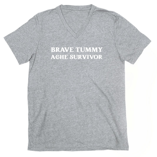 Brave Tummy Ache Survivor V-Neck