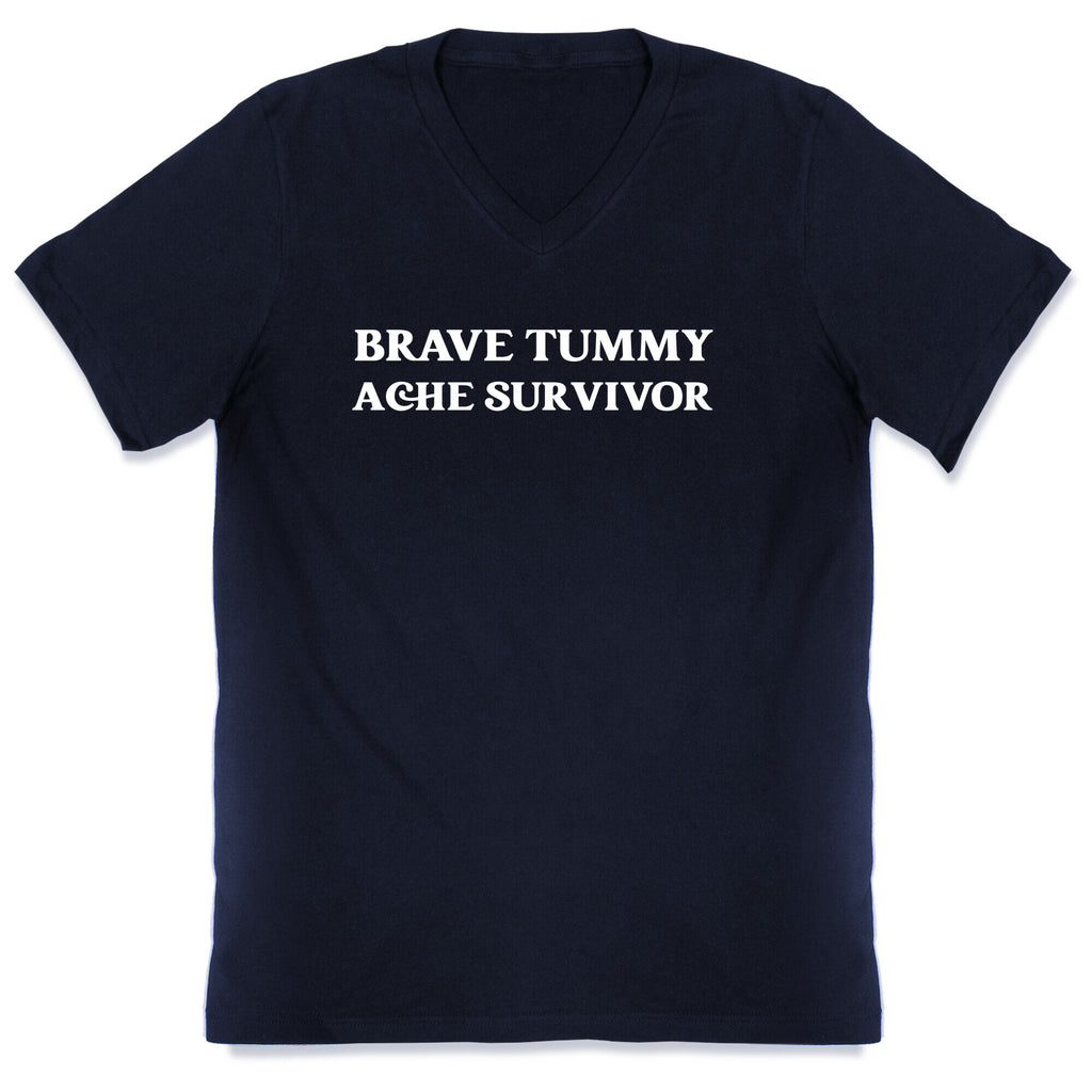 Brave Tummy Ache Survivor V-Neck