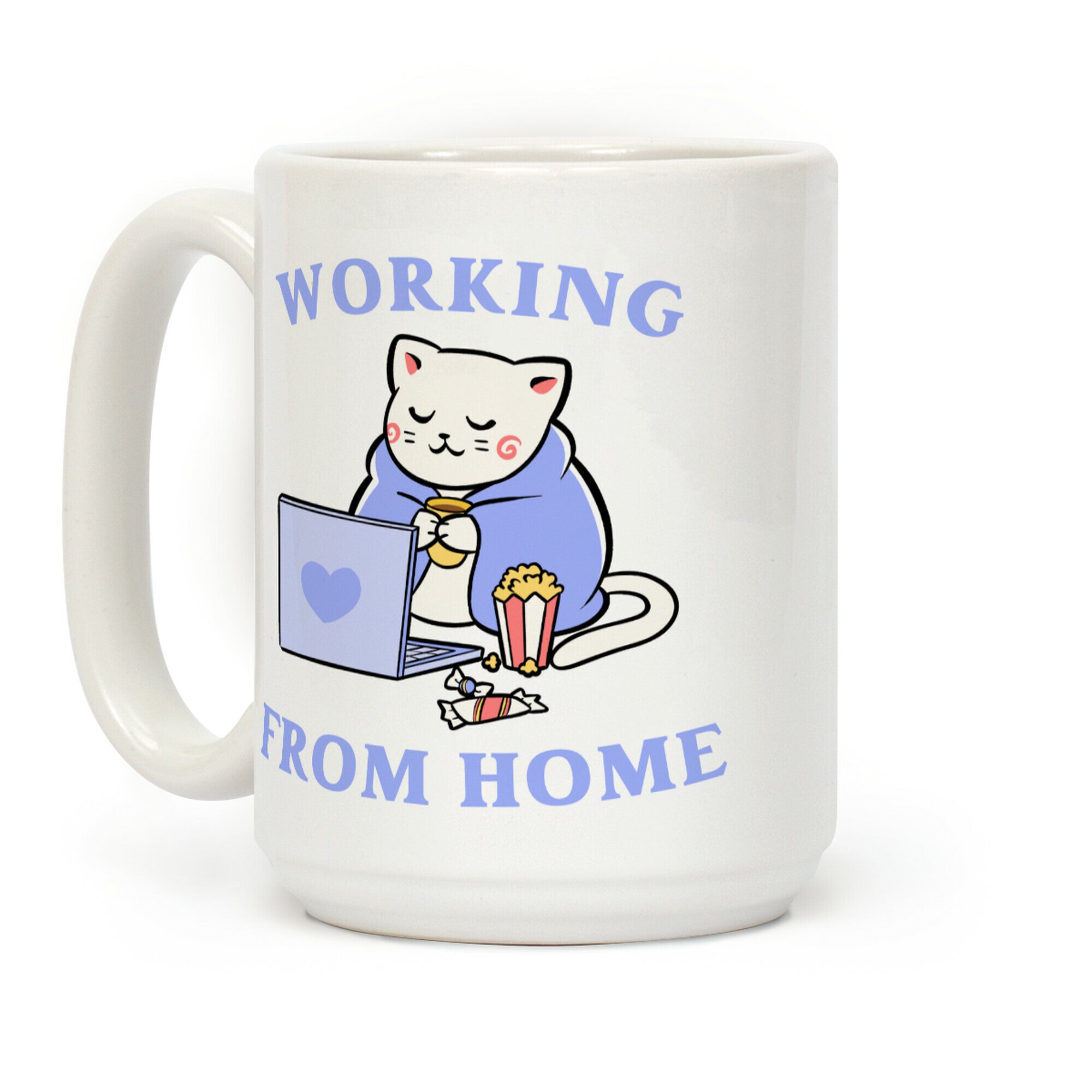 Working From Home Lazy Cat Coffee Mug