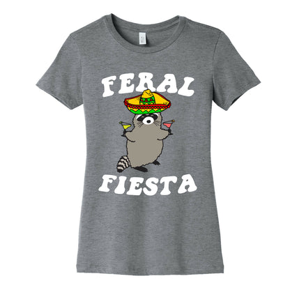 Feral Fiesta (Raccoon) Women's Cotton Tee