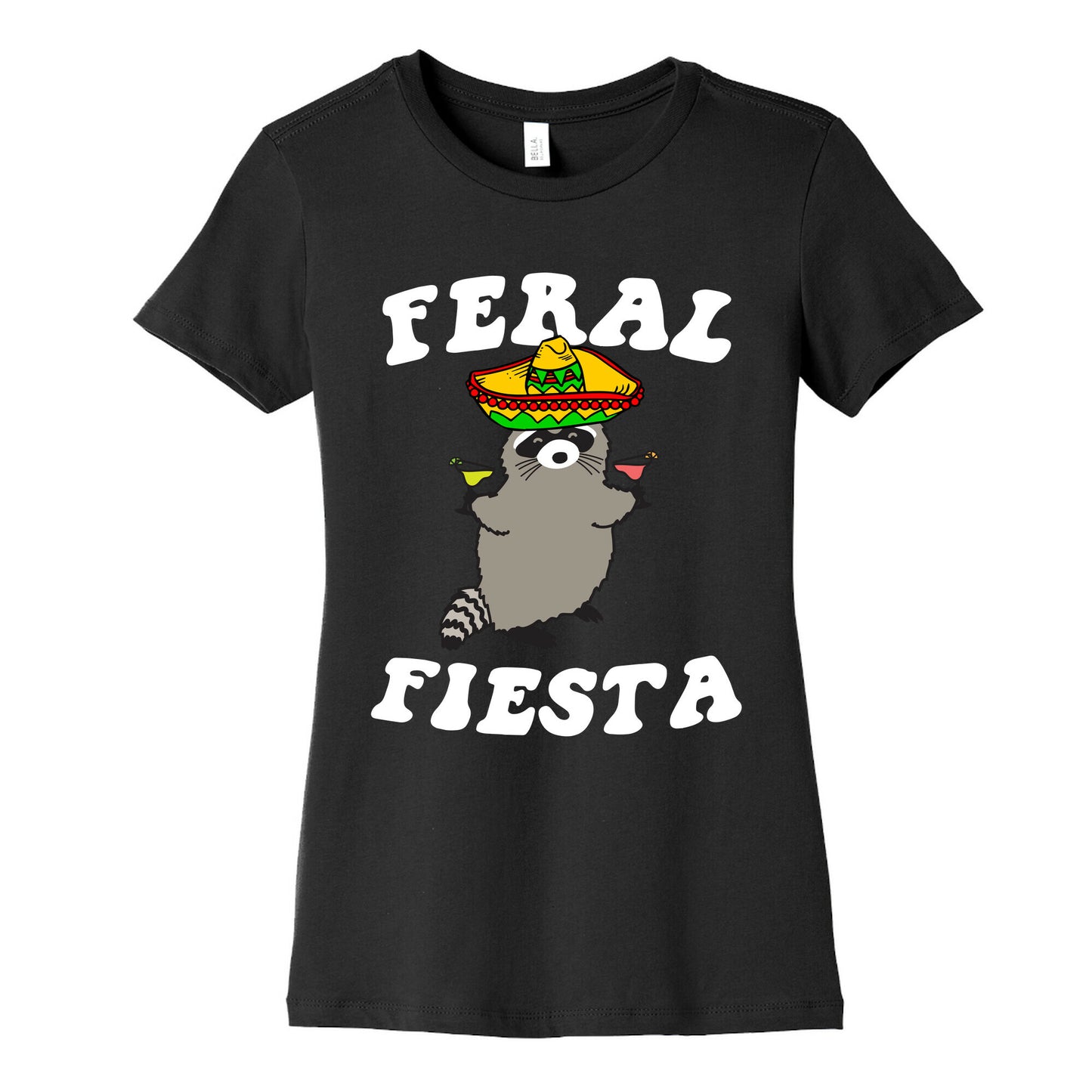 Feral Fiesta (Raccoon) Women's Cotton Tee