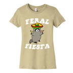 Feral Fiesta (Raccoon) Women's Cotton Tee