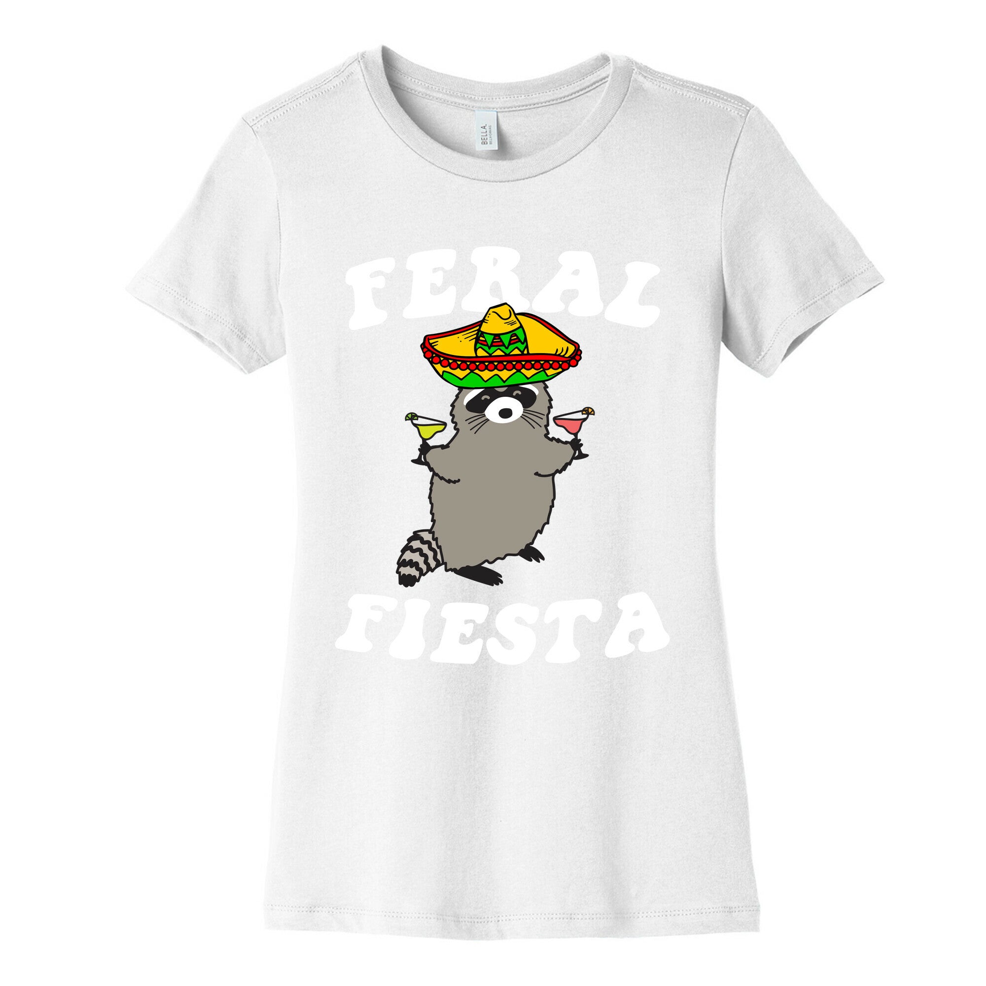 Feral Fiesta (Raccoon) Women's Cotton Tee