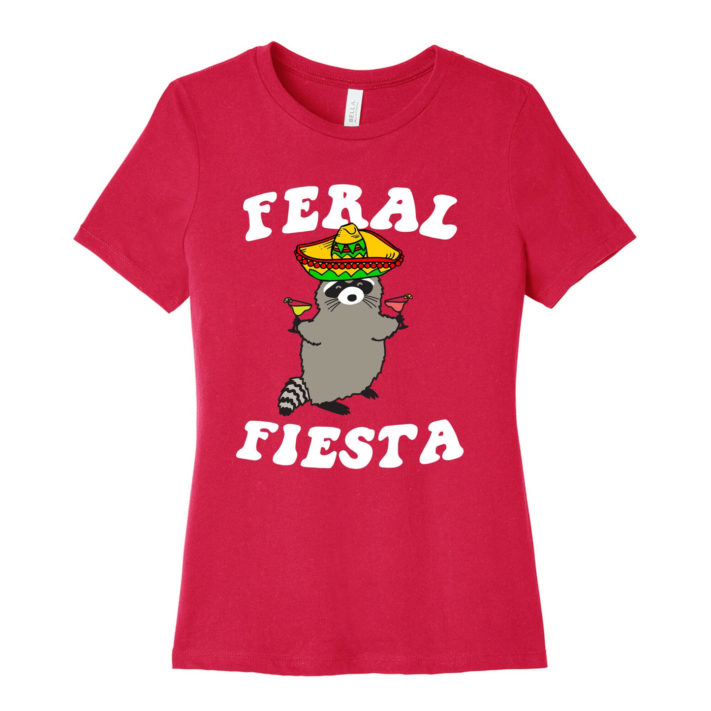 Feral Fiesta (Raccoon) Women's Cotton Tee