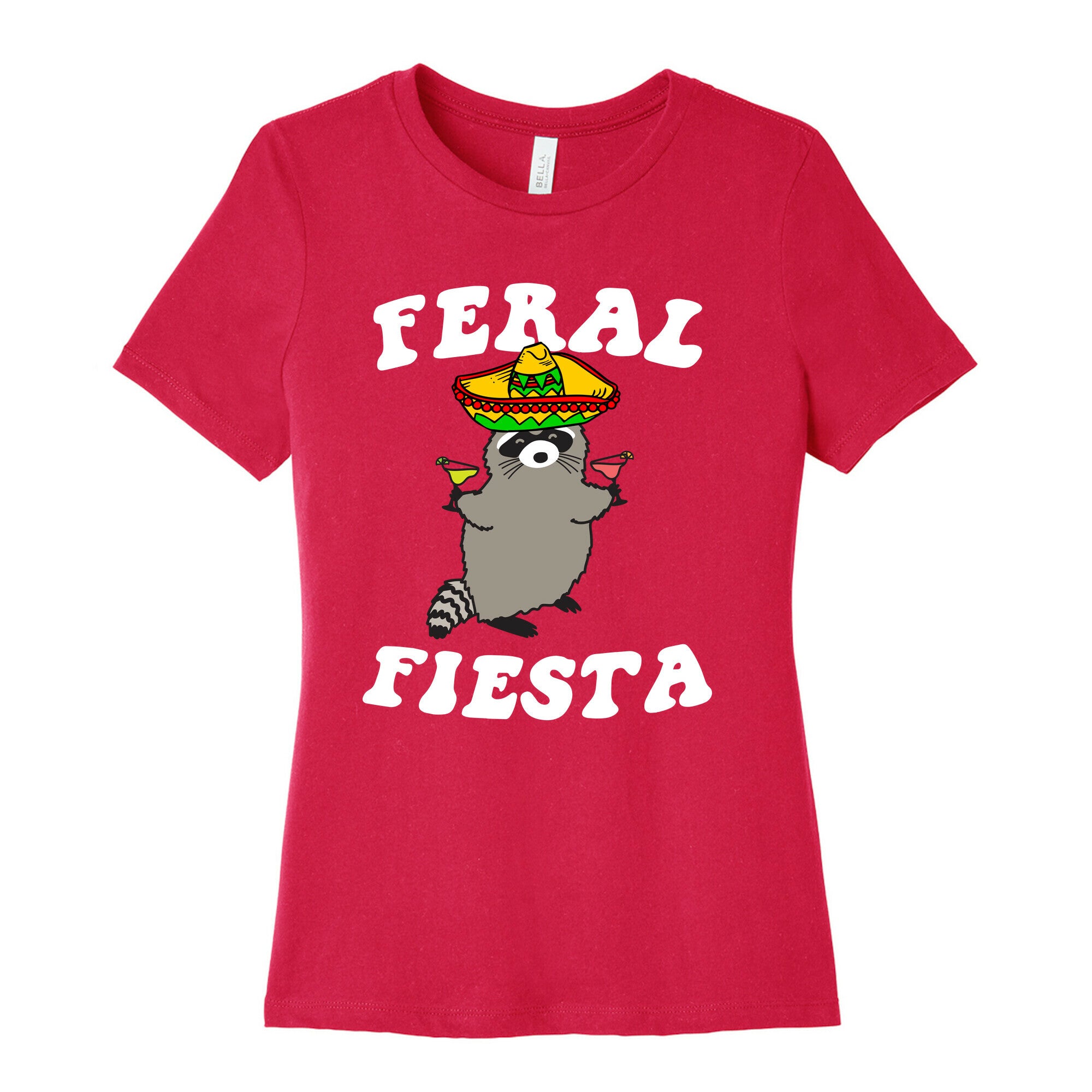 Feral Fiesta (Raccoon) Women's Cotton Tee