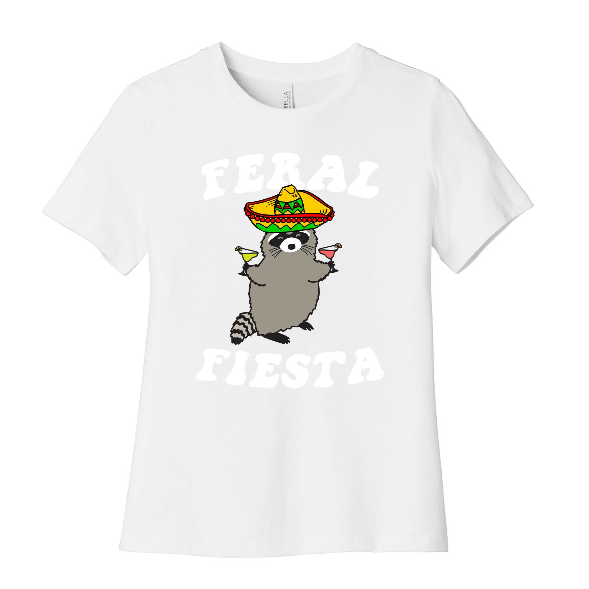 Feral Fiesta (Raccoon) Women's Cotton Tee