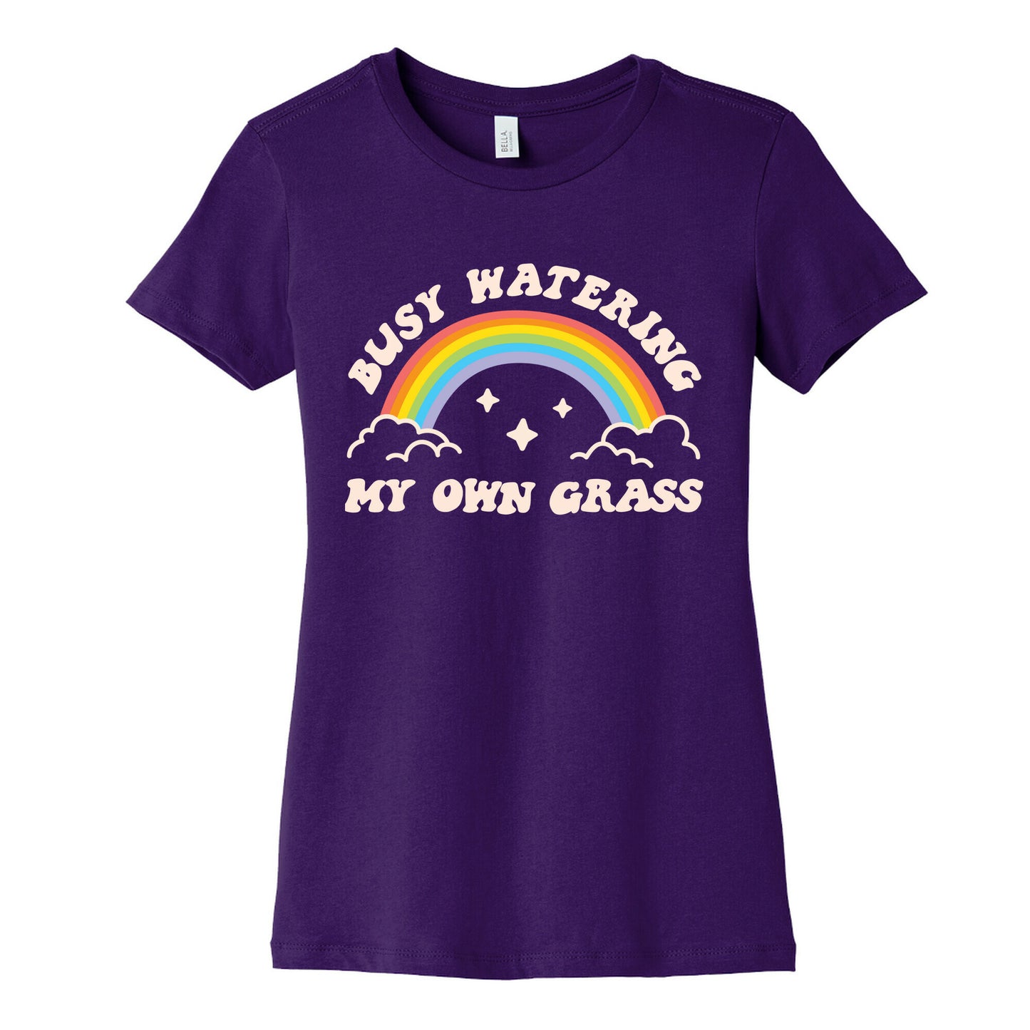 Busy Watering My Own Grass Women's Cotton Tee