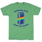 Drinking Beer Made Me Queer Unisex Triblend Tee