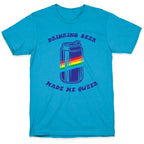 Drinking Beer Made Me Queer Unisex Triblend Tee