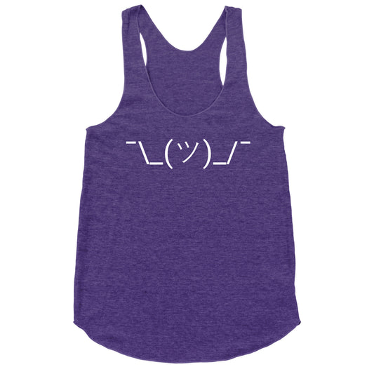 Shrug Emoji Racerback Tank