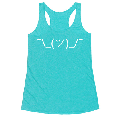 Shrug Emoji Racerback Tank